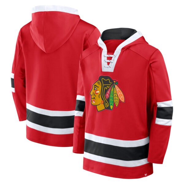 Fanatics - Mens Laced Hockey Hoody - Chicago Blackhawks