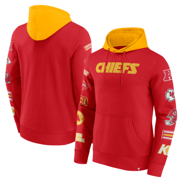 Fanatics - NFL - Colorblock Badge Fleece Hoodie - Kansas City Chiefs