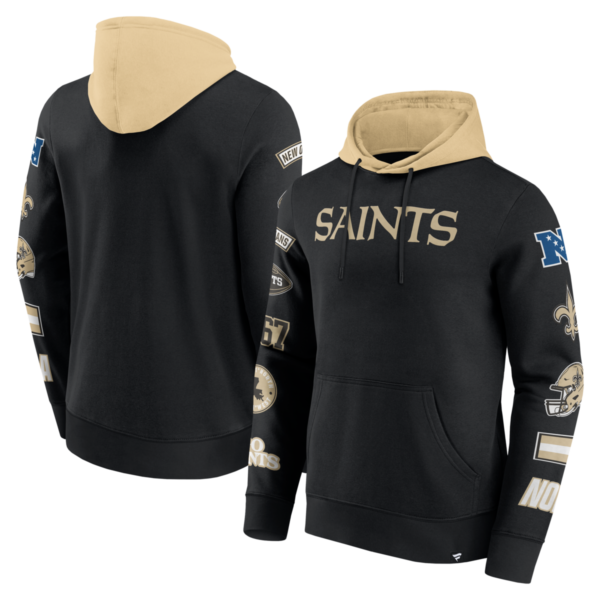 Fanatics - NFL - Colorblock Badge Fleece Hoodie - New Orleans Saints
