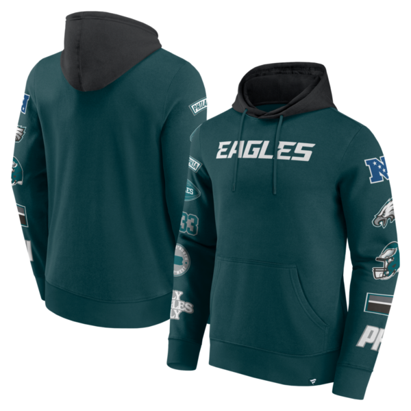 Fanatics - NFL - Colorblock Badge Fleece Hoodie - Philadelphia Eagles