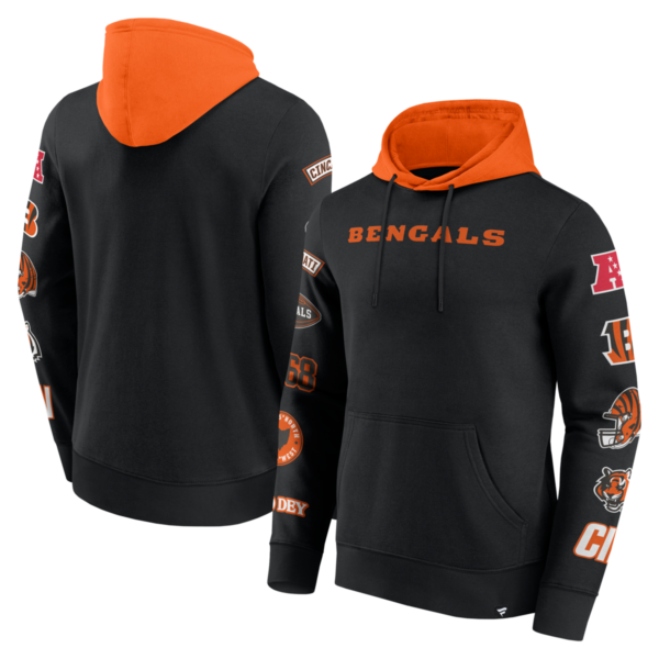 Fanatics - NFL - Colorblock Badge Fleece Hoodie - Cincinnati Bengals