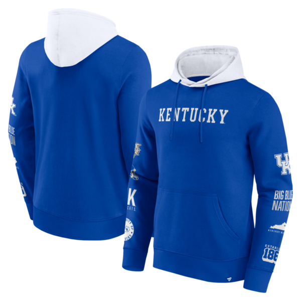 Fanatics - NCAA - Colorblock Badge Fleece Hoodie - Kentucky Wildcats