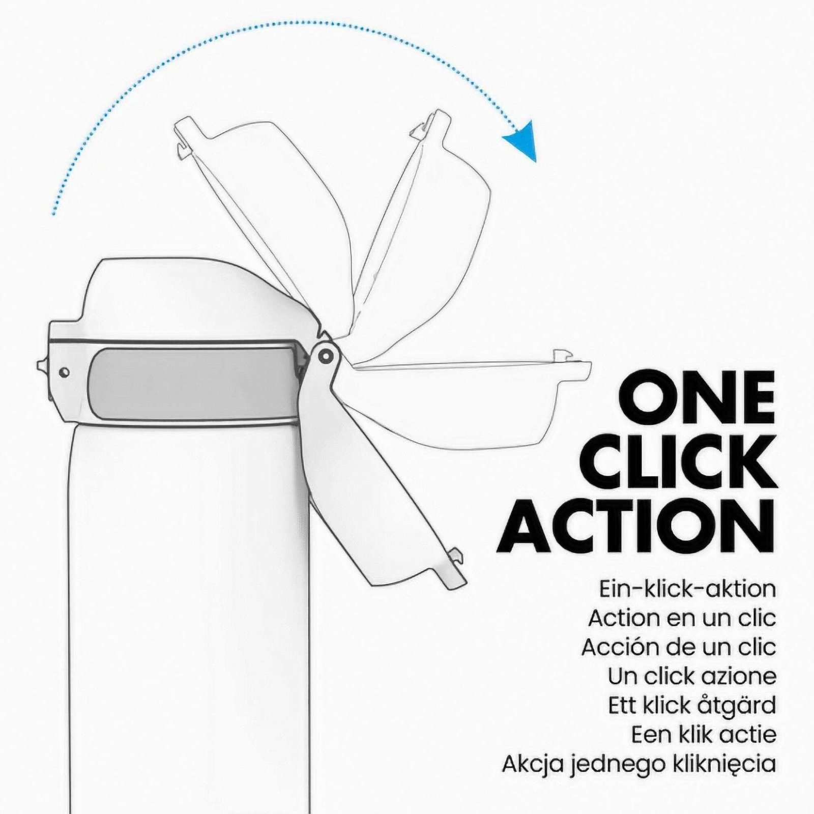 ION8 - One Touch Stainless Steel Waterbottle - NFL Multi Team - Image 6