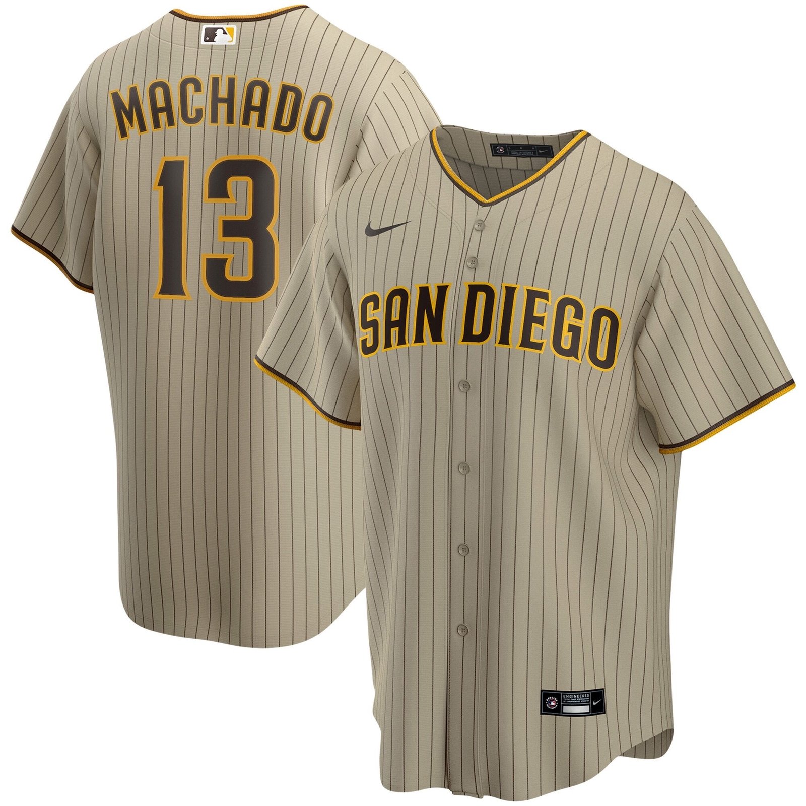 San Diego Padres Tatis JR Merrill Machado Stitched Men S-3XL MLB Shirts Nike - Image 3