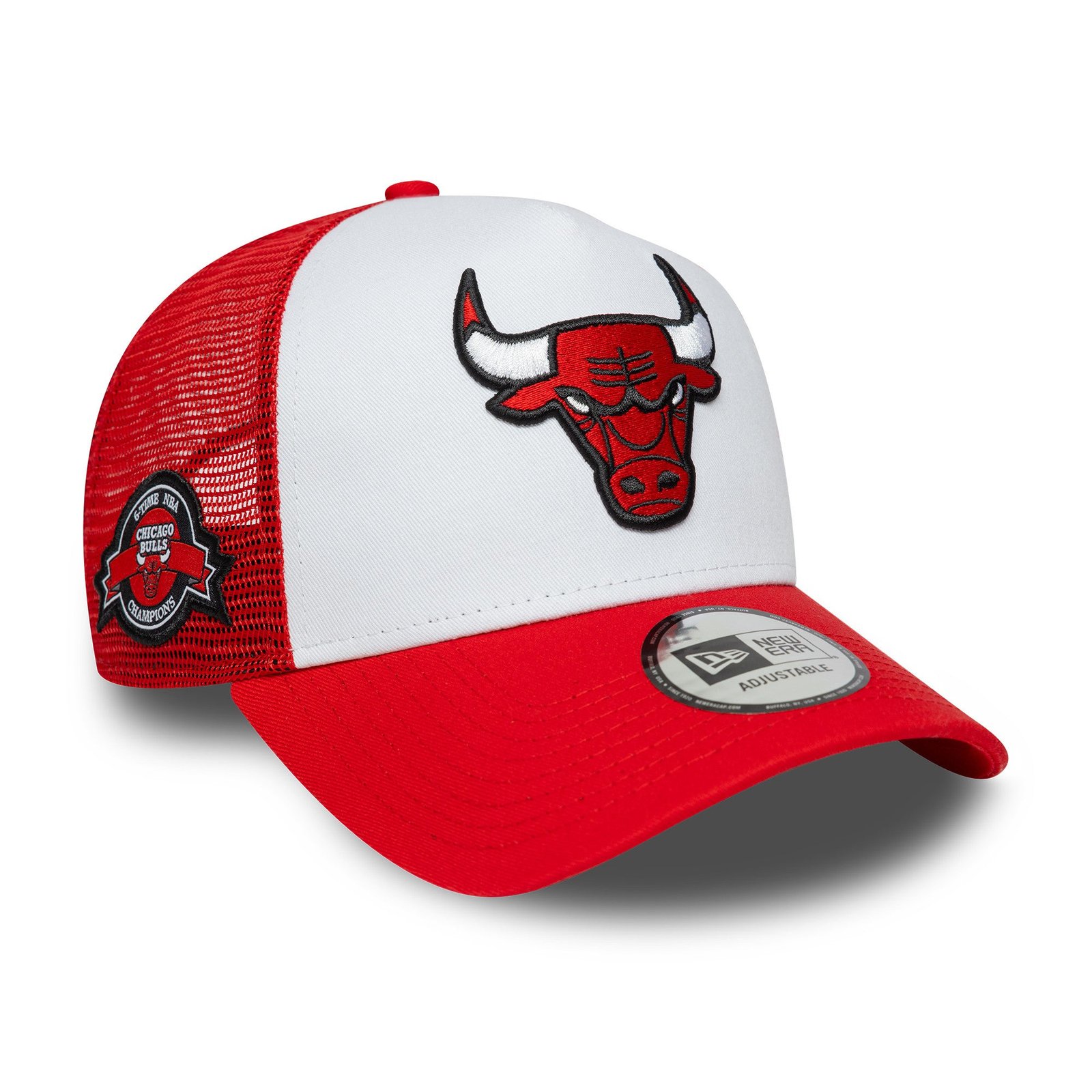 Chicago Bulls NBA Trucker Snapback Side Patch New Era White/Red - 图片 2
