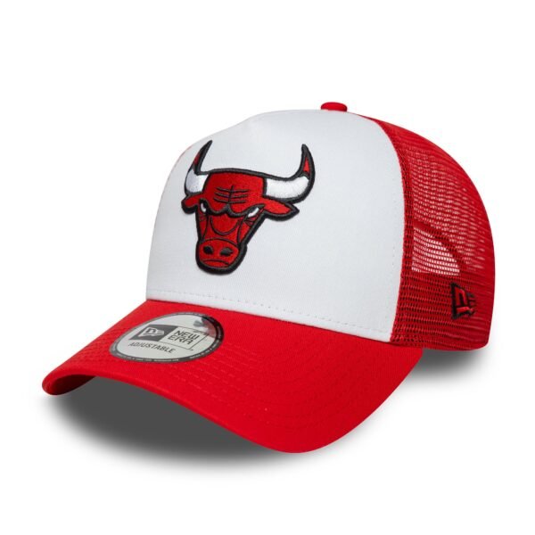 Chicago Bulls NBA Trucker Snapback Side Patch New Era White/Red