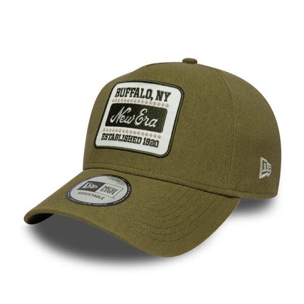 Branded Patch Linnen A Frame Snapback New Era Green