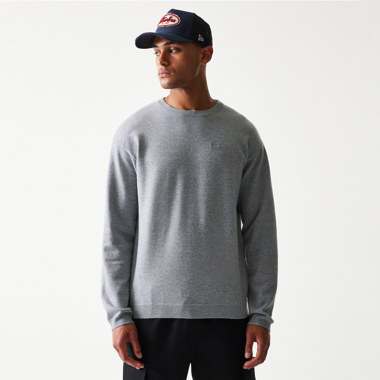Essential Knit Sweater New Era Grey