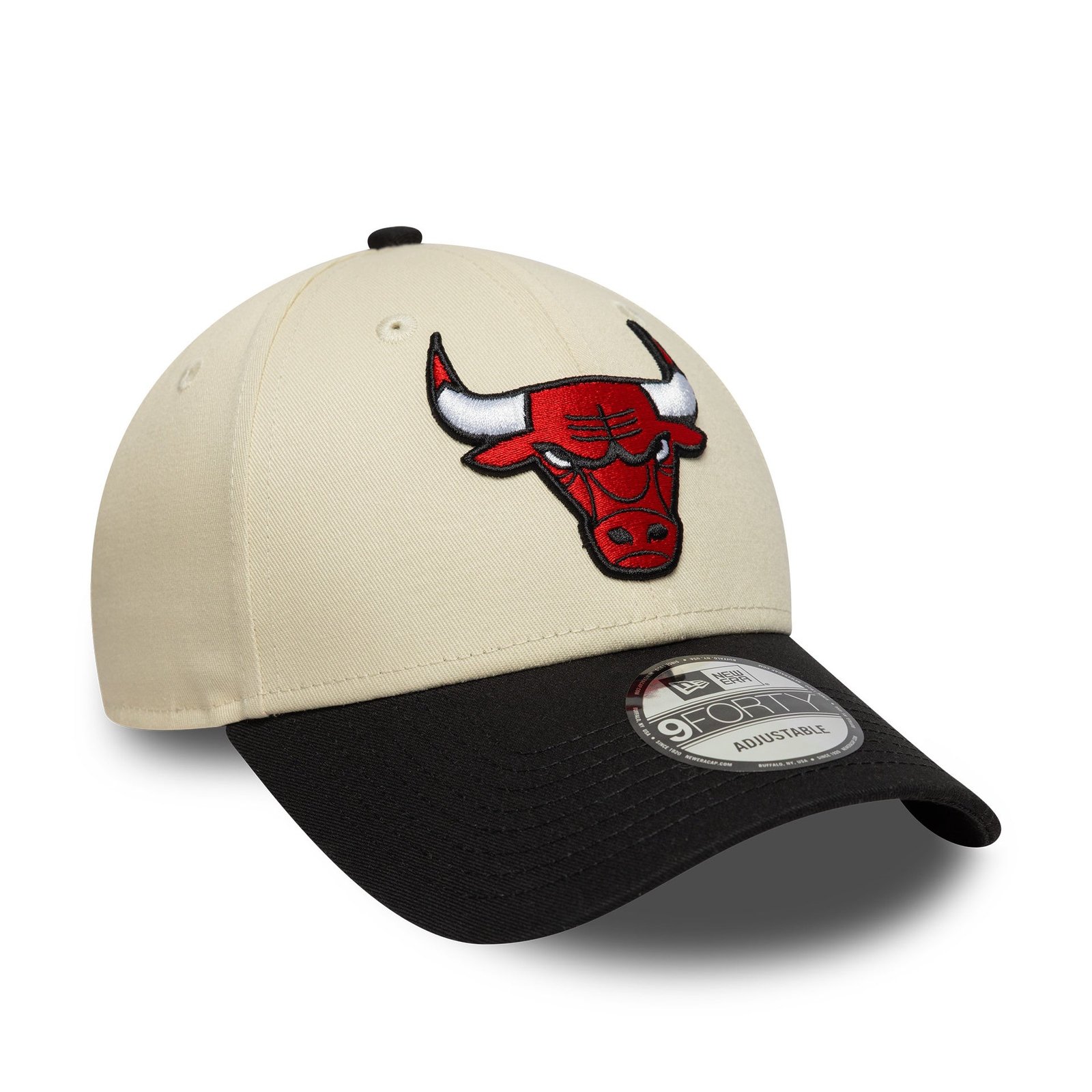 Chicago Bulls NBA Colourblock 9Forty New Era Cream/Black - 图片 3