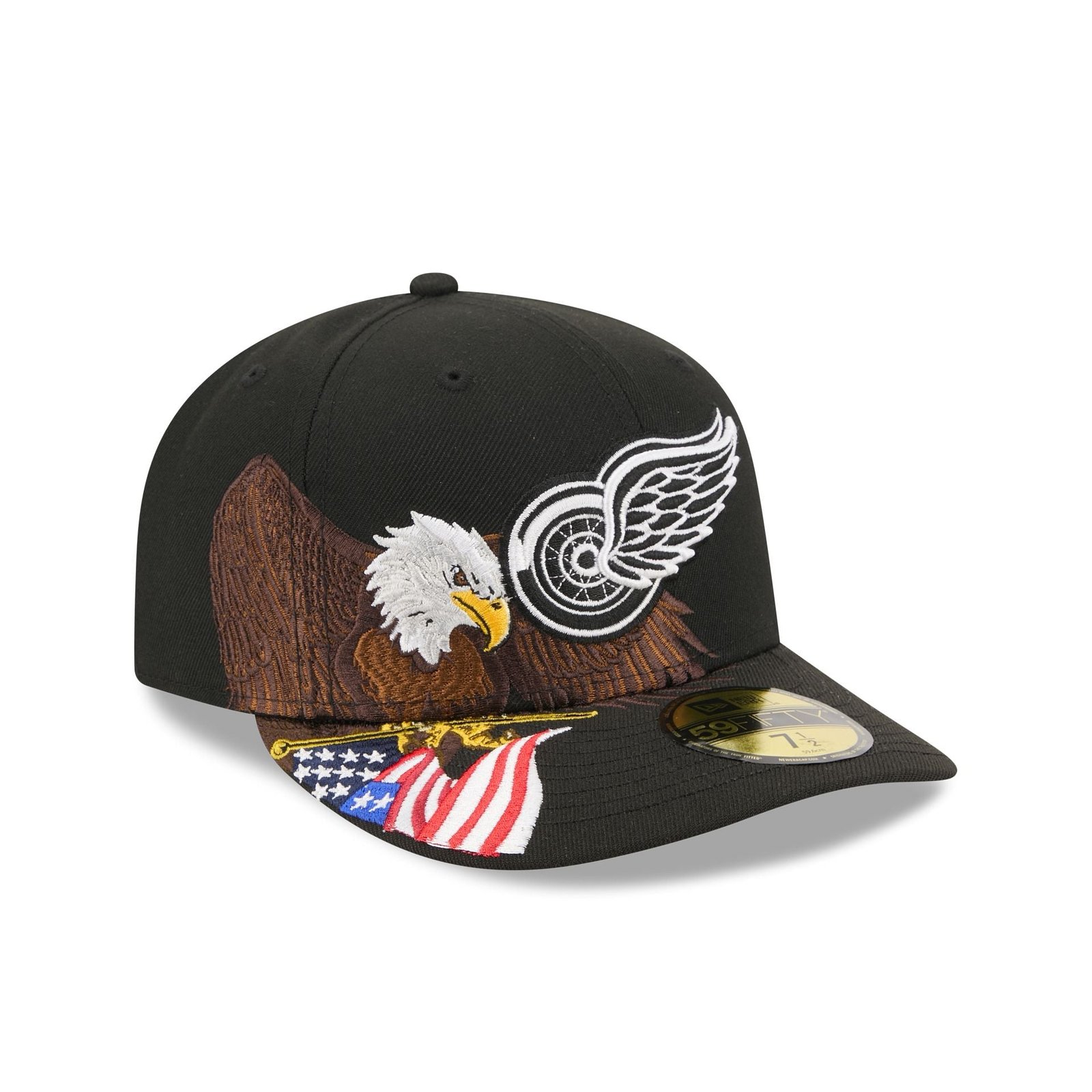 Detroit Red Wings NHL Eagle 59FIFTY Fitted New Era Black - Image 2