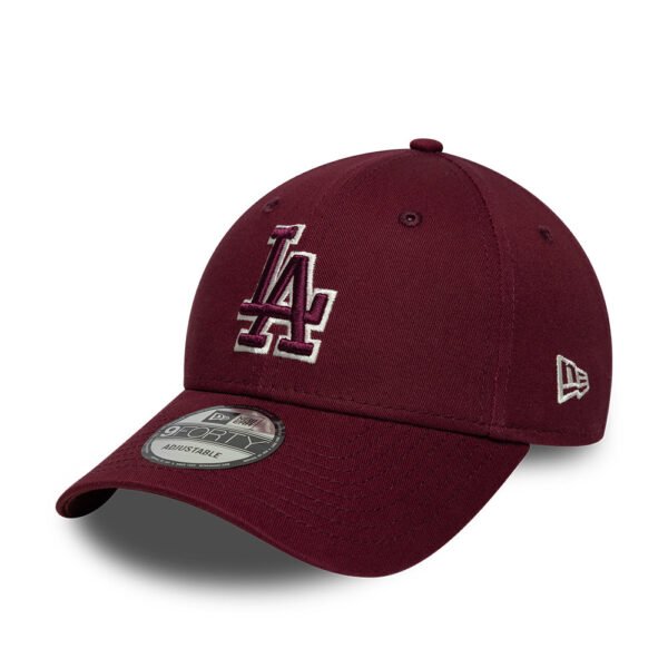 Los Angeles Dodgers MLB Team Outline 9FORTY Strapback Burgundy/White