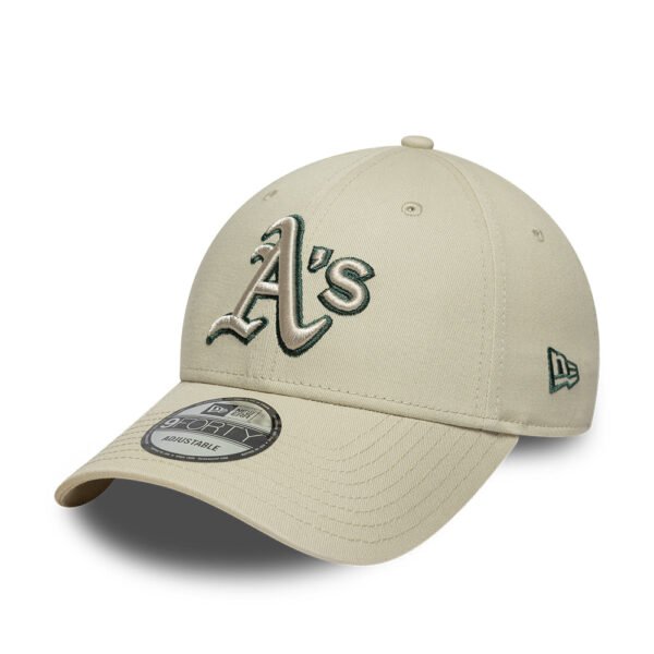 Oakland Athletics MLB Team Outline 9FORTY Strapback New Era Crème/Green