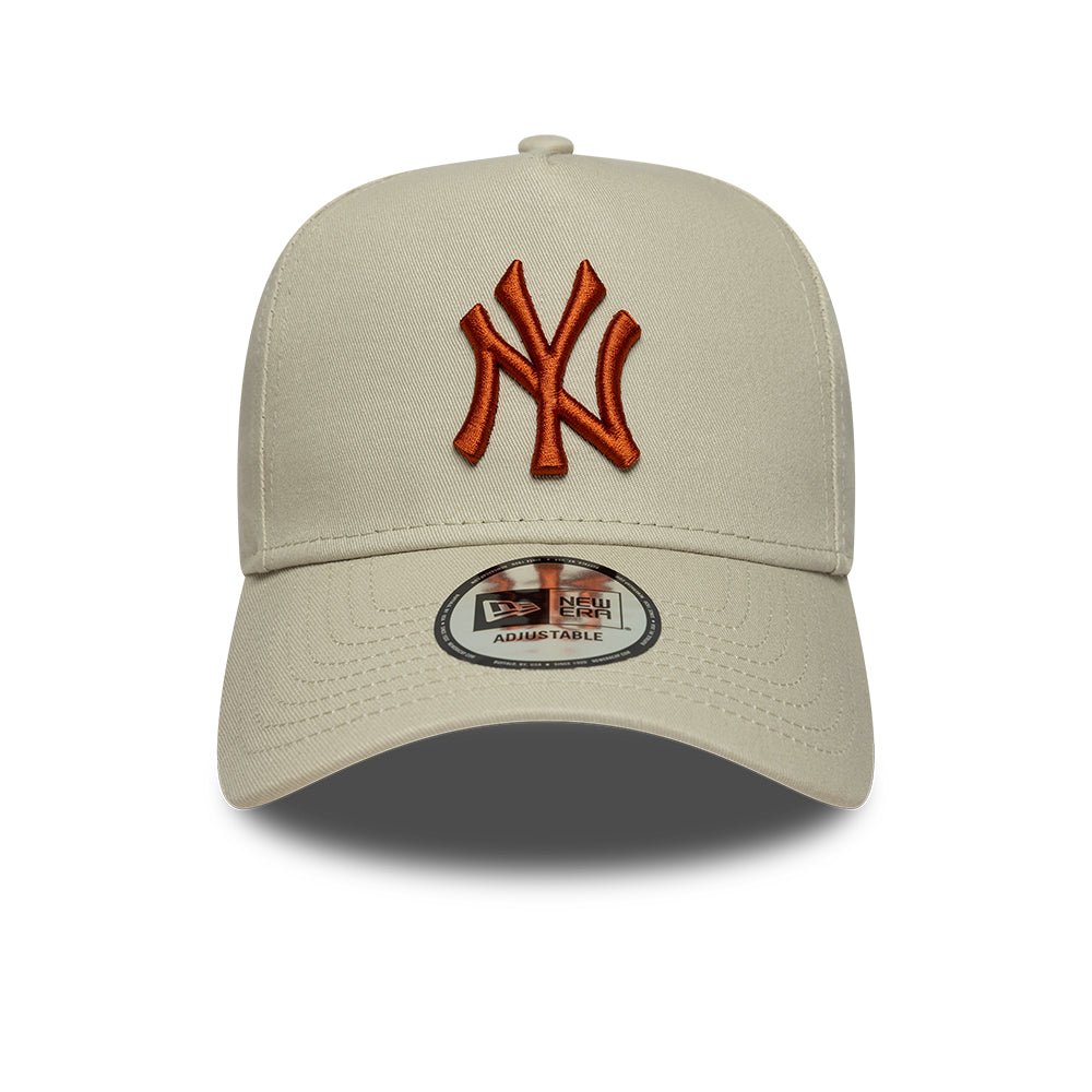 New York Yankees MLB League Essential A-Frame Snapback New Era Beige - Image 2