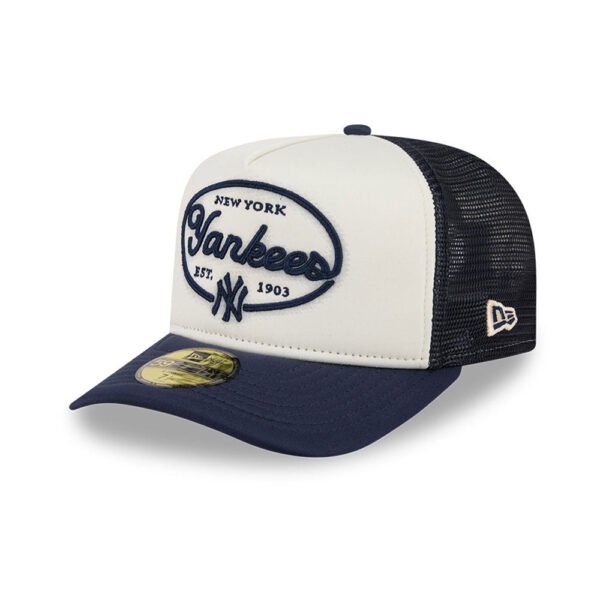 New York Yankees MLB 5950 Day Fitted Trucker A-Frame New Era White/Navy