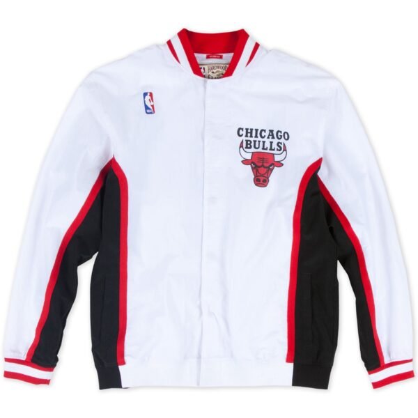Chicago Bulls NBA Authentic Warm Up Jacket 1992-1993 White Mitchell & Ness