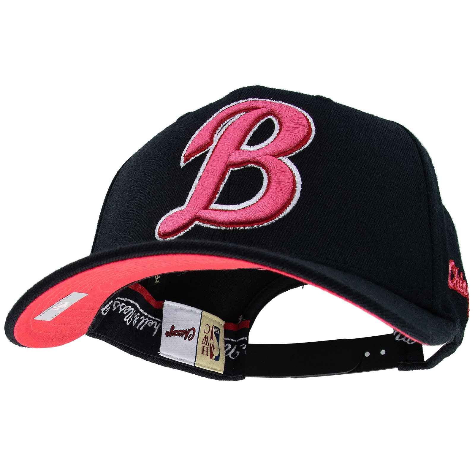 Chicago Bulls NBA Is It Pink? Classic Red Snapback Mitchell & Ness Black/Pink - 图片 3