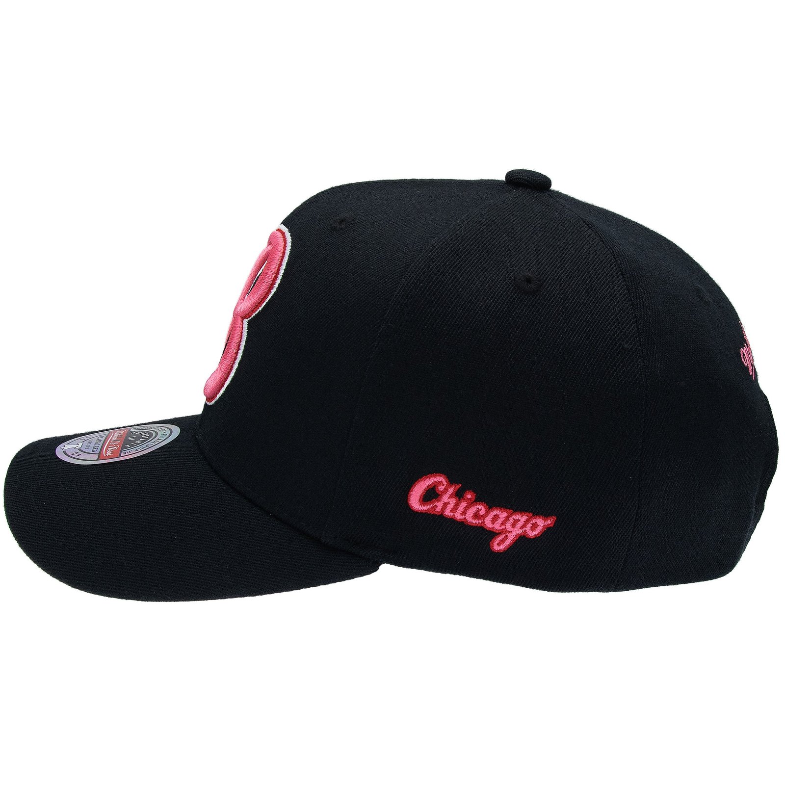 Chicago Bulls NBA Is It Pink? Classic Red Snapback Mitchell & Ness Black/Pink - 图片 2