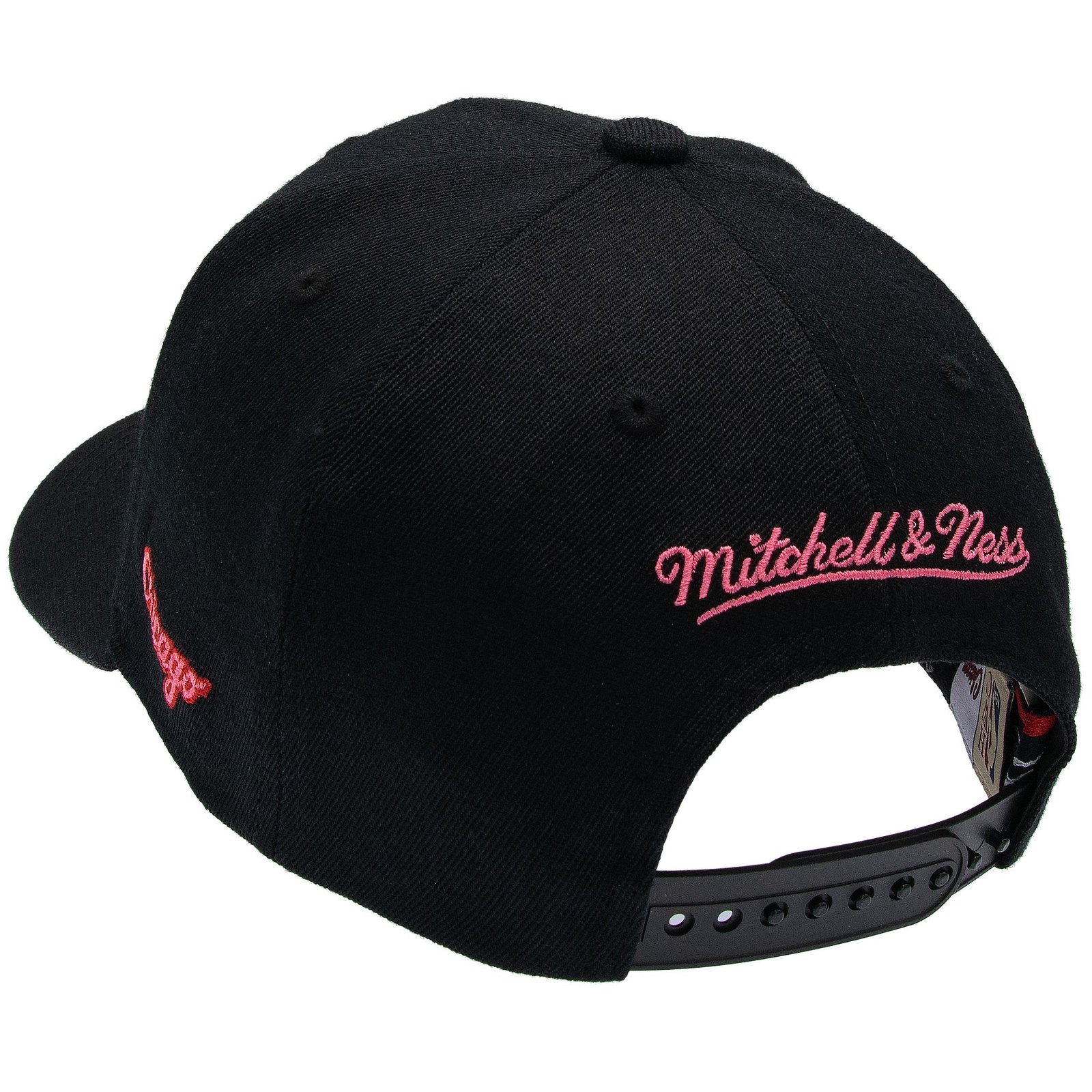 Chicago Bulls NBA Is It Pink? Classic Red Snapback Mitchell & Ness Black/Pink - 图片 4