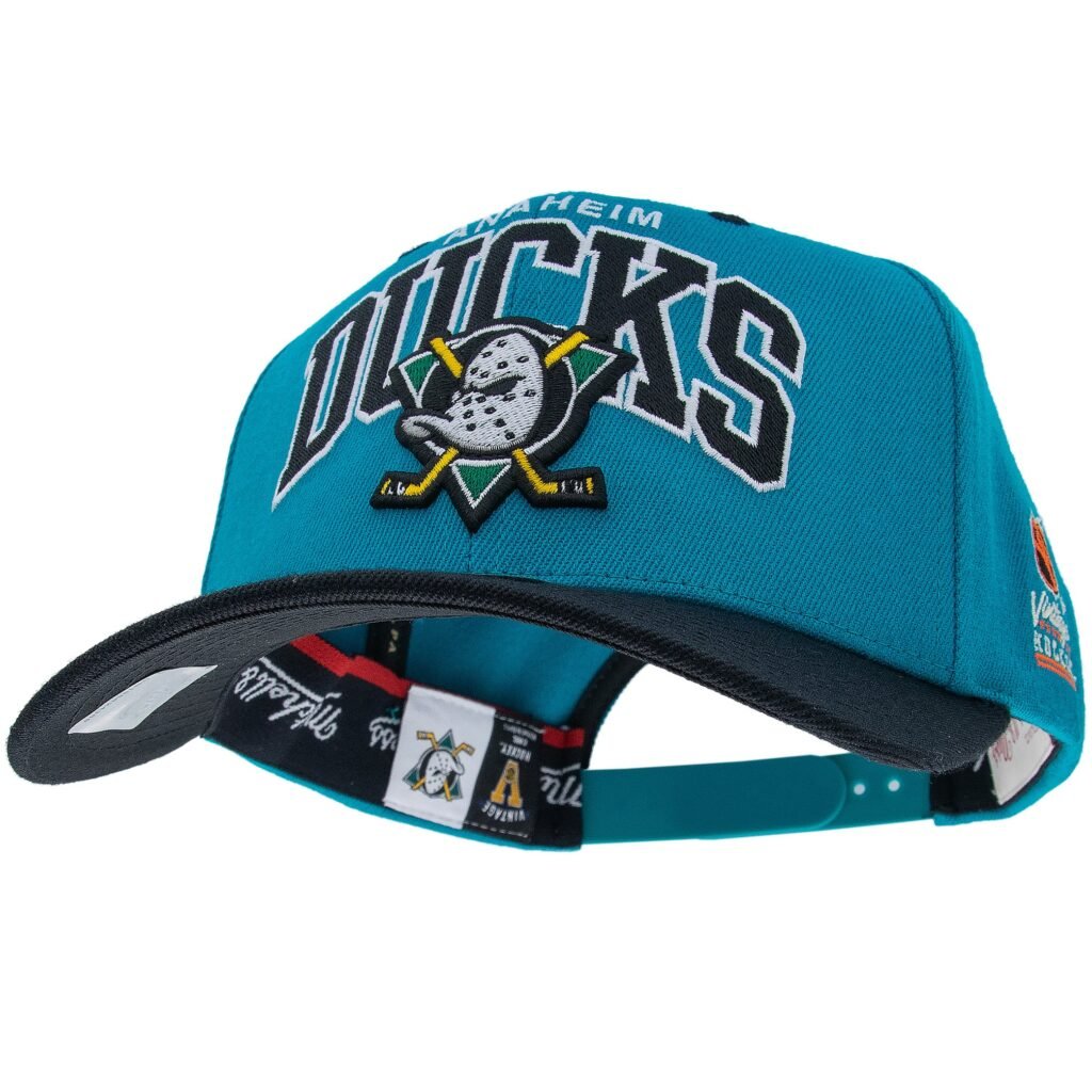 Anaheim Ducks NHL Team Arch Classic Red Snapback Mitchell & Ness Teal/Black