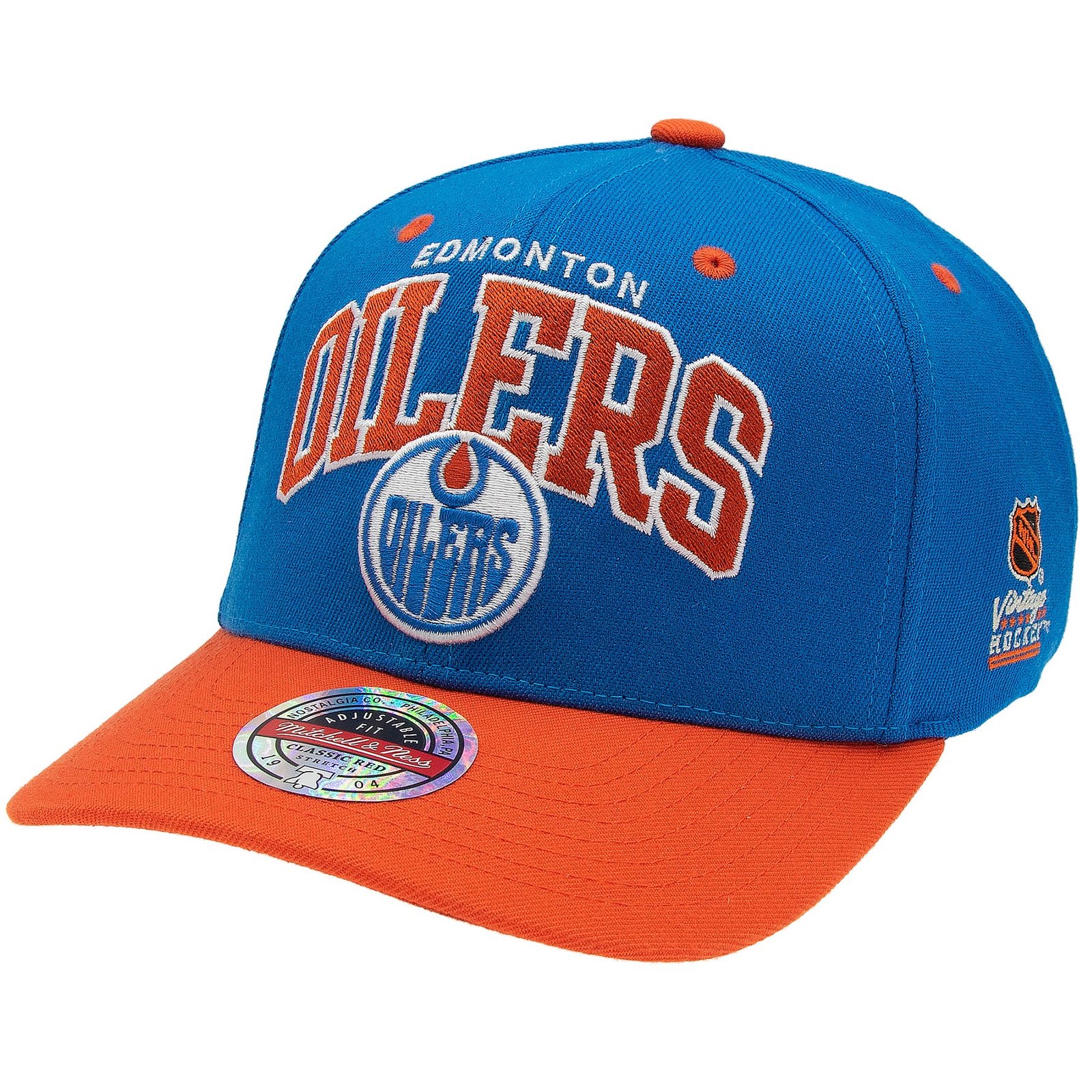 Edmonton Oilers NHL Team Arch Classic Snapback Mitchell & Ness Blue/Orange - 图片 2