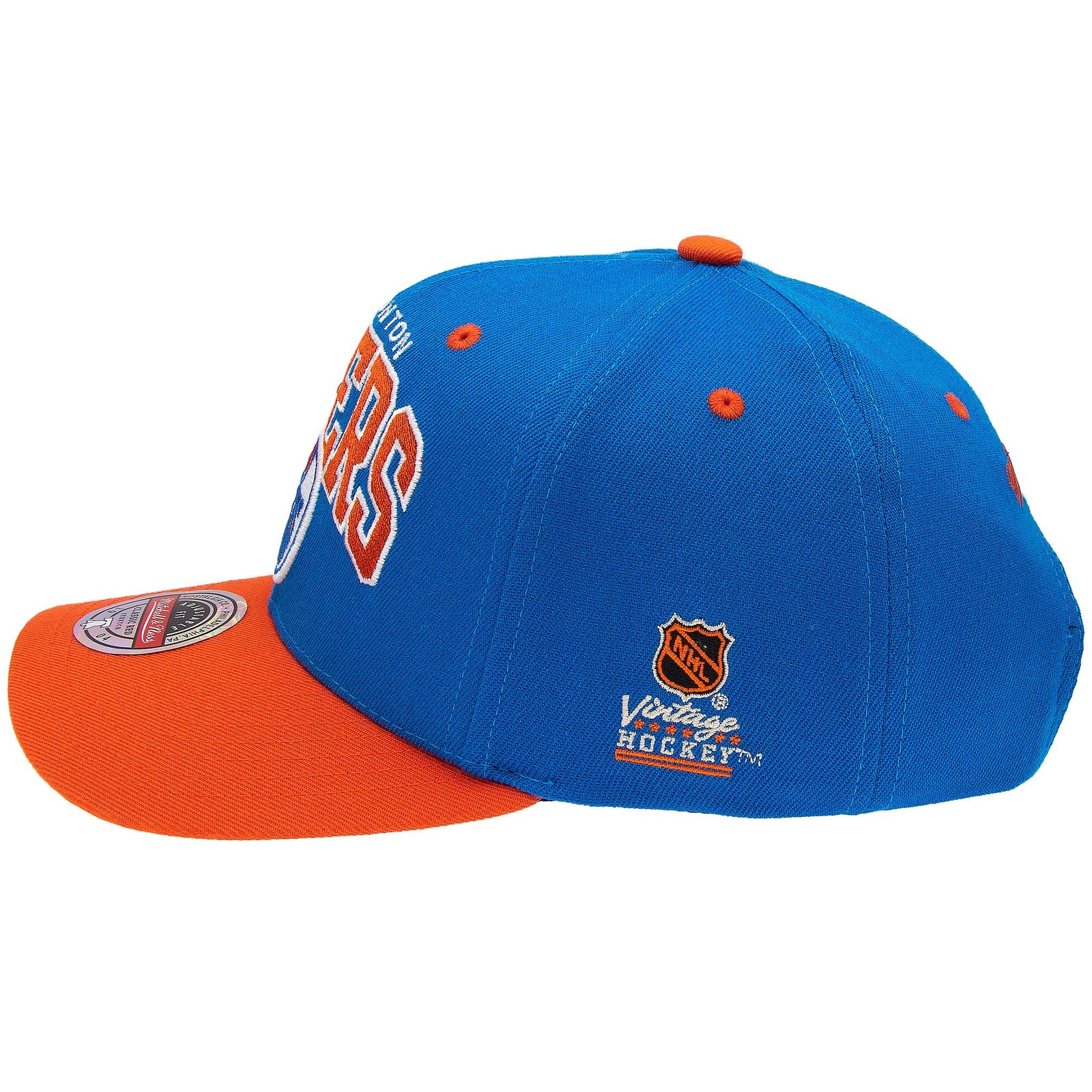 Edmonton Oilers NHL Team Arch Classic Snapback Mitchell & Ness Blue/Orange - 图片 3