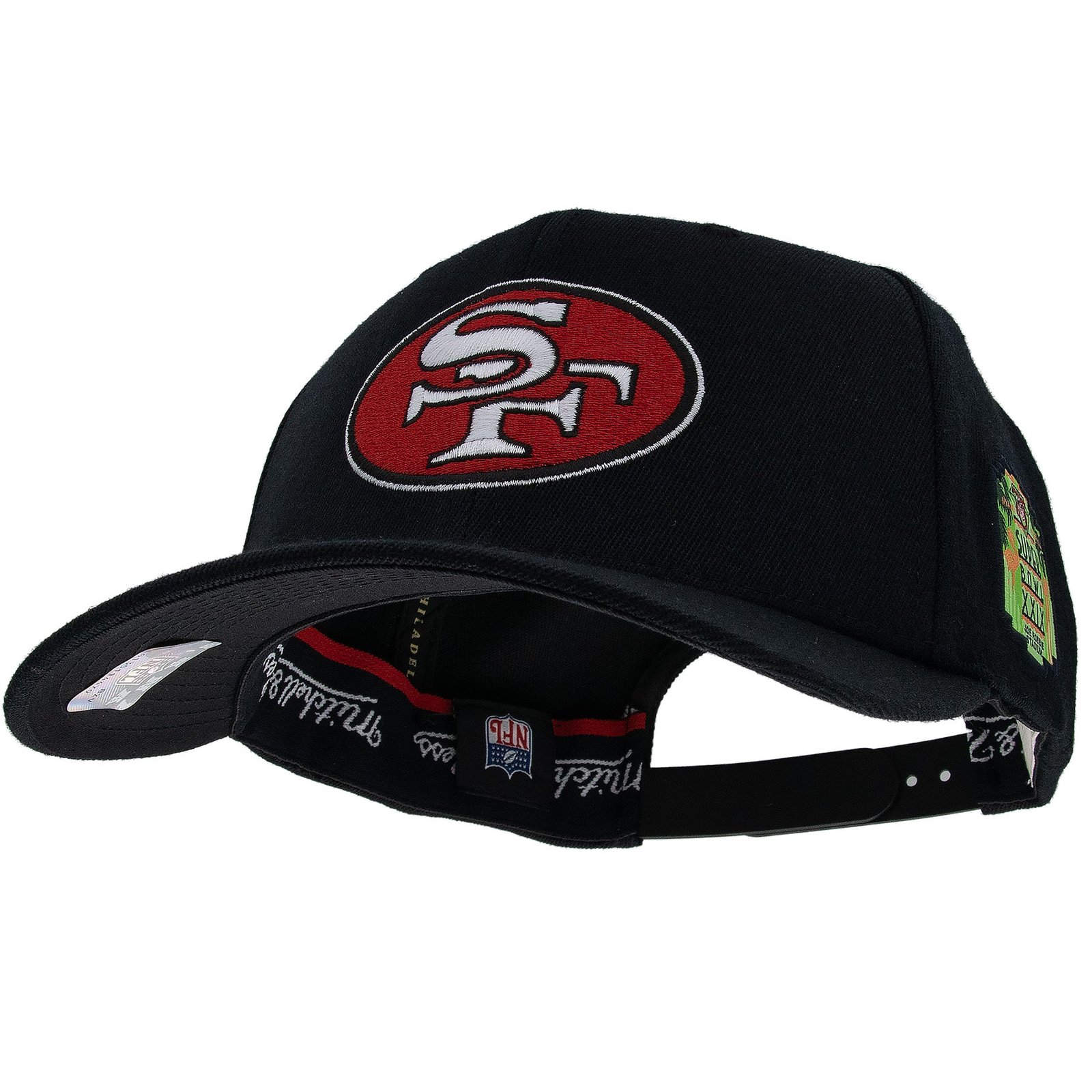 San Francisco 49ers NFL Black Out Classic Red Snapback Mitchell & Ness Black