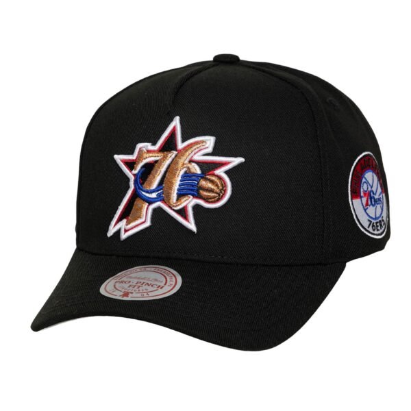 Philadelphia 76ers  NBA Pro Pinch Snapback Mitchell & Ness Black