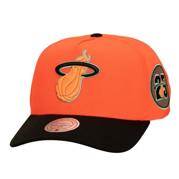 Miami Heat NBA In the City Pro Snapback Mitchell & Ness Neon Pink