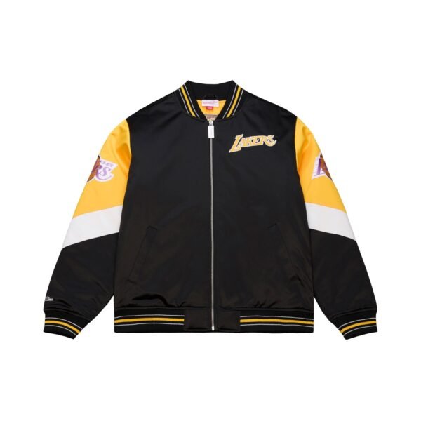 Los Angeles Lakers NBA Throw It Back Heavyweight Satin Jacket Mitchell & Ness