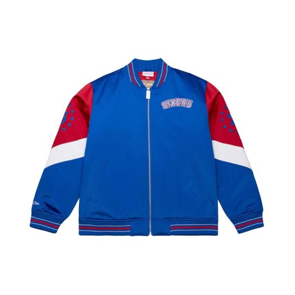 Philadelphia 76ers NBA Throw It Back Heavyweight Satin Jacket Mitchell & Ness