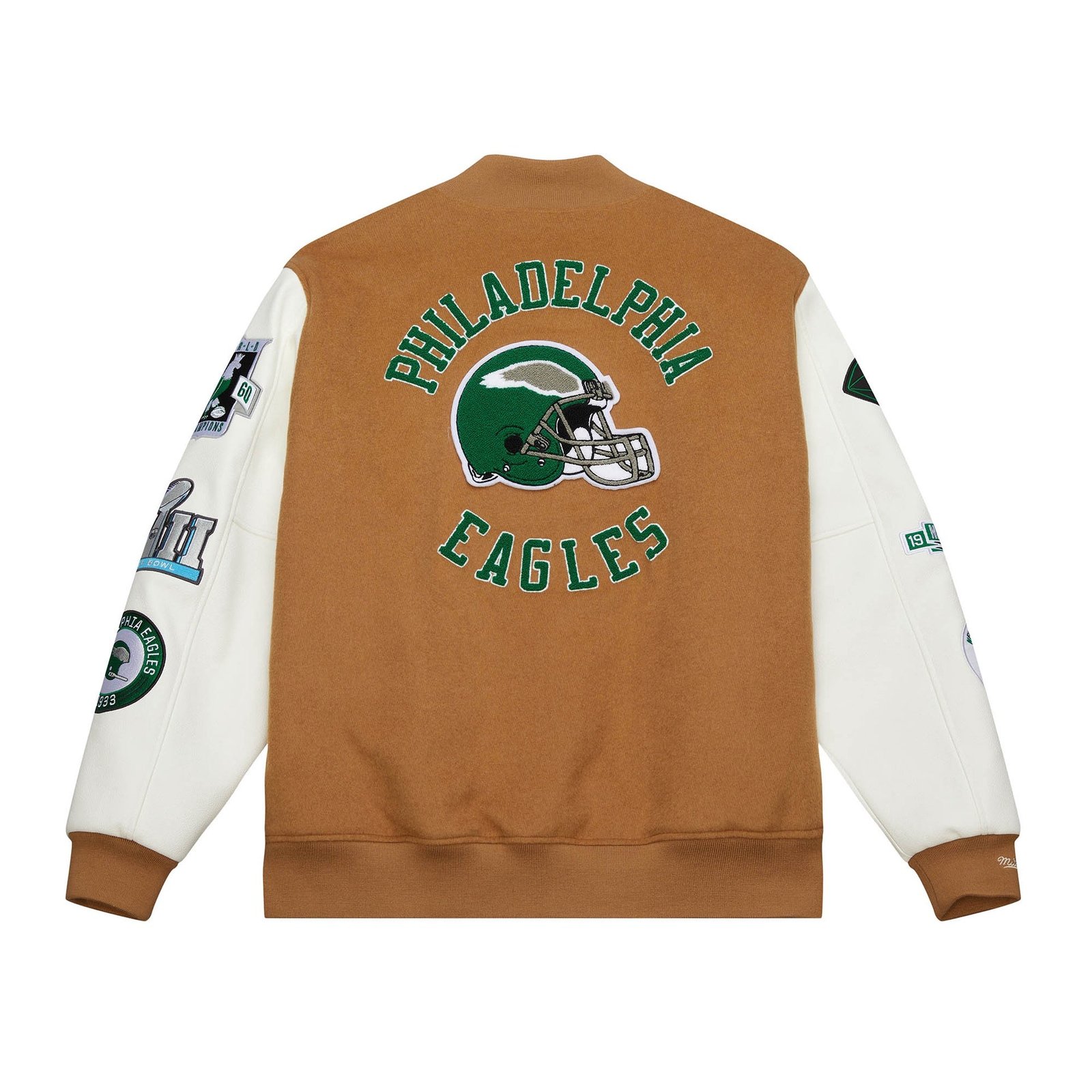Philadelphia Eagles NFL Dusted Collection Varsity Jacket Vintage Logo Mitchell & Ness - 图片 2