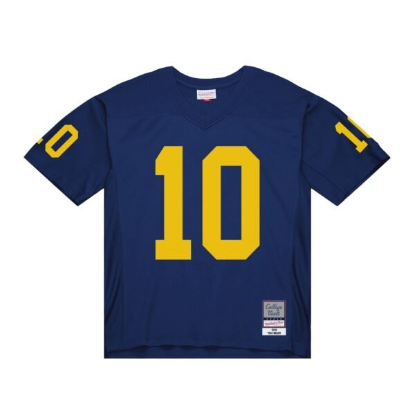 Tom Brady Michigan Wolverines 1999 NCAA Dark Jersey Mitchell & Ness