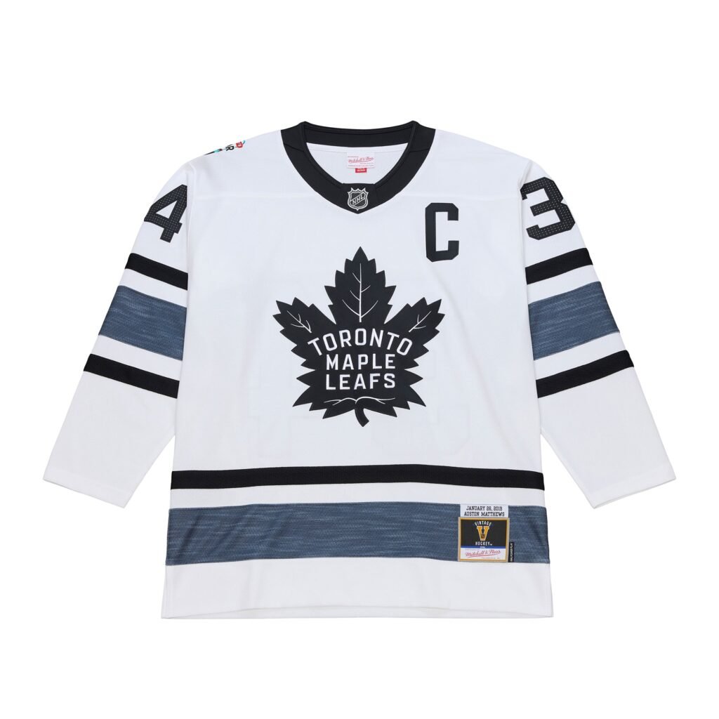 Auston Matthews Toronto Maple Leafs NHL 2019 All-Star Jersey Mitchell & Ness White/Black