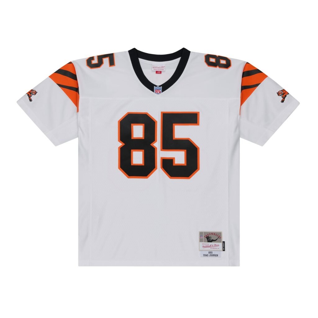 Chad Johnson Cincinnati Bengals 2001 NFL White Legacy Jersey Mitchell & Ness