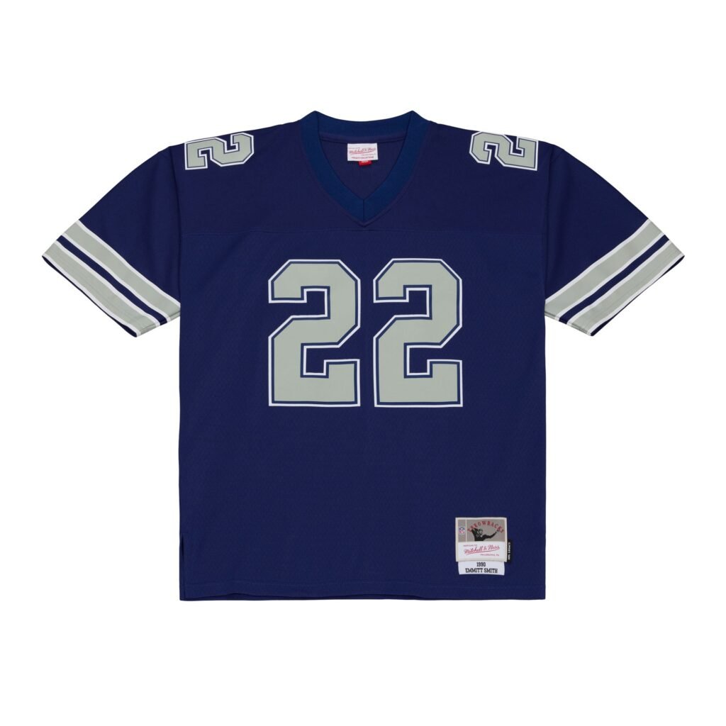 Emmitt Smith Dallas Cowboys 1990 NFL Legacy Dark Jersey Mitchell & Ness Blue
