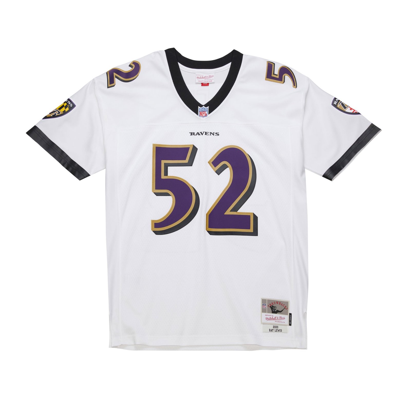 Ray Lewis Baltimore Ravens 2000 NFL Legacy Jersey Mitchell & Ness White