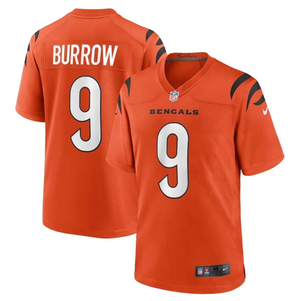 Joe Burrow Cincinnati Bengals Alternate Orange NFL Game Jersey Nike