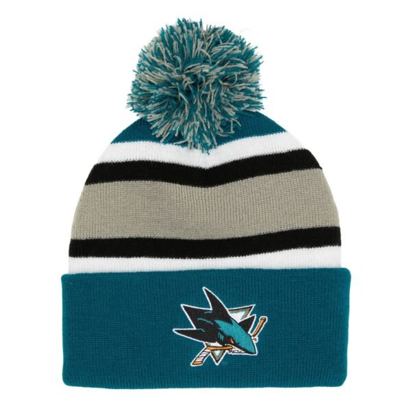 Mitchell & Ness - Stripe Pom Knit - San Jose Sharks