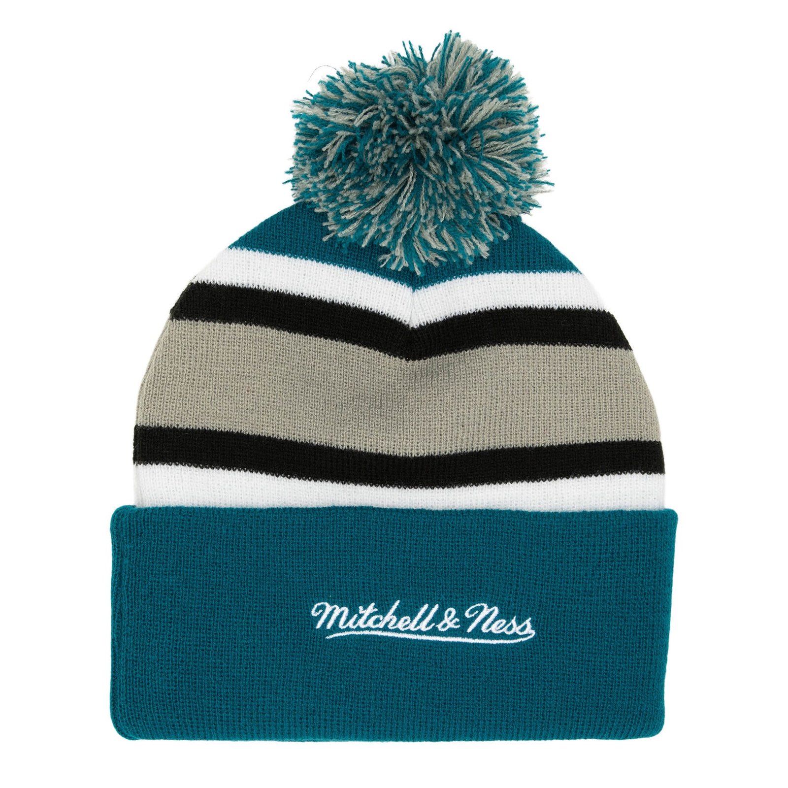 Mitchell & Ness - Stripe Pom Knit - San Jose Sharks - Image 2