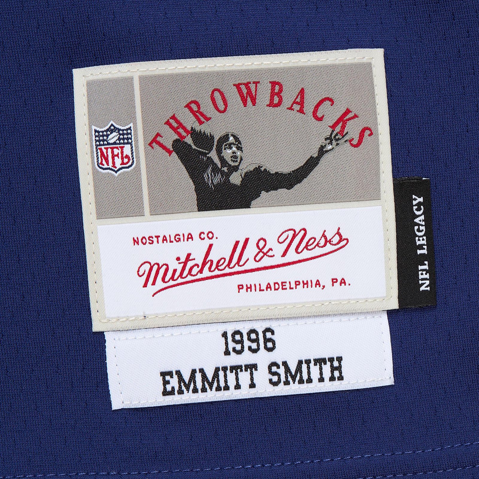 Emmit Smith Dallas Cowboys 1996 NFL Dark Jersey Mitchell & Ness Blue - Image 5
