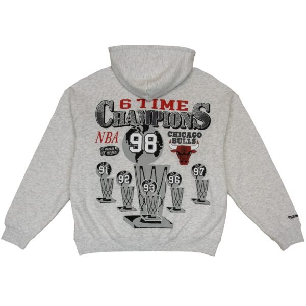 Chicago Bulls NBA Champs Trophy Hoodie Mitchell & Ness Grey