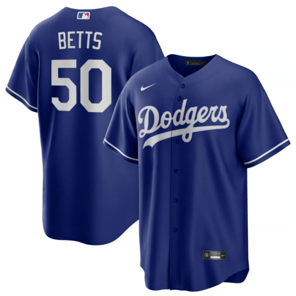 Mookie Betts Los Angeles Dodgers MLB Road Replica Jersey Nike
