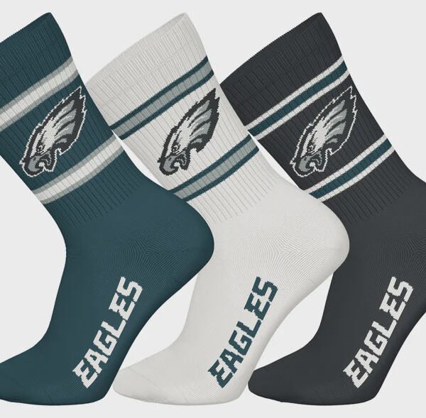 Barefoot - NFL Socks - NFL Philadelphia Eagles - 3 Pack Crew Socks