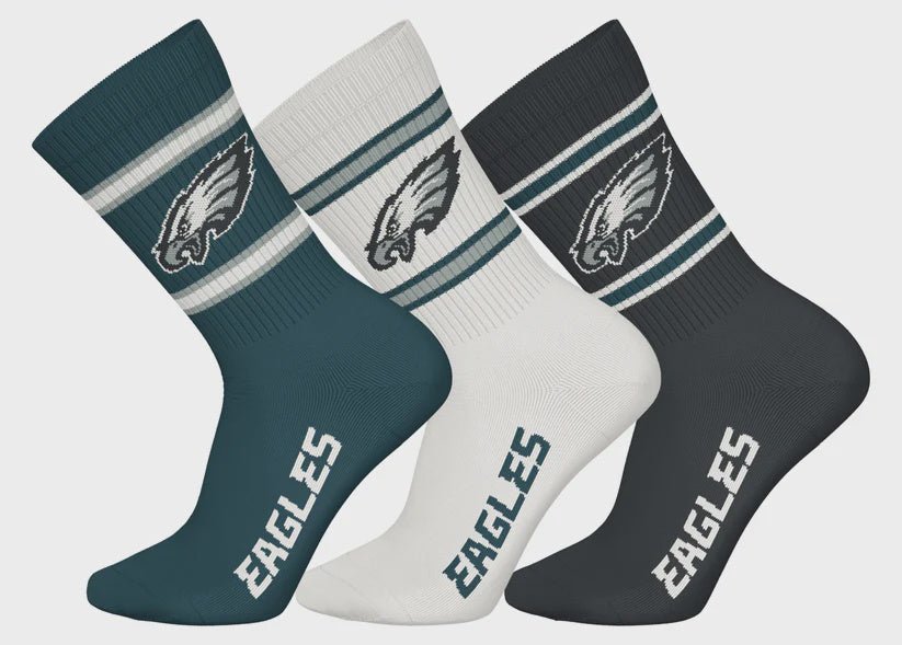 Barefoot - NFL Socks - NFL Philadelphia Eagles - 3 Pack Crew Socks