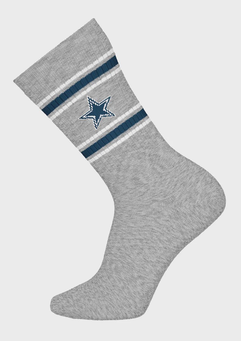 Barefoot - NFL Socks - NFL Dallas Cowboys - 3 Pairs Crew Socks - Image 4