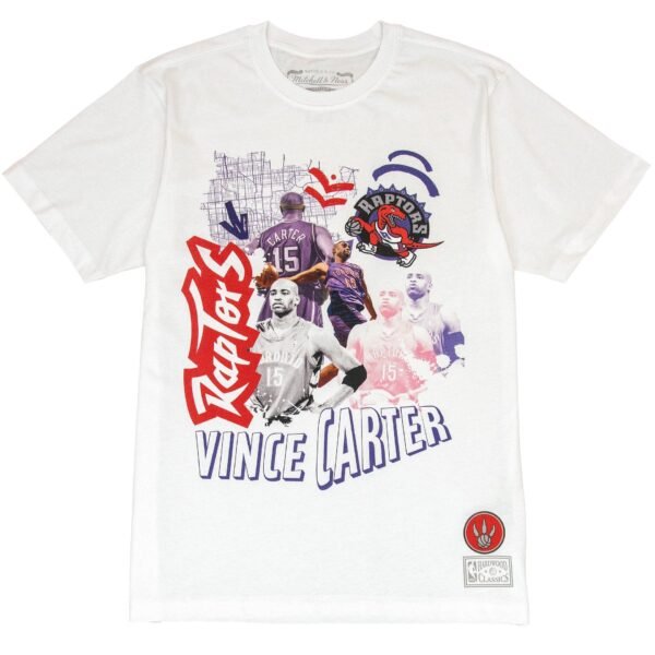 Vince Carter Toronto Raptors NBA Classic Sport Player Tee Mitchell & Ness White