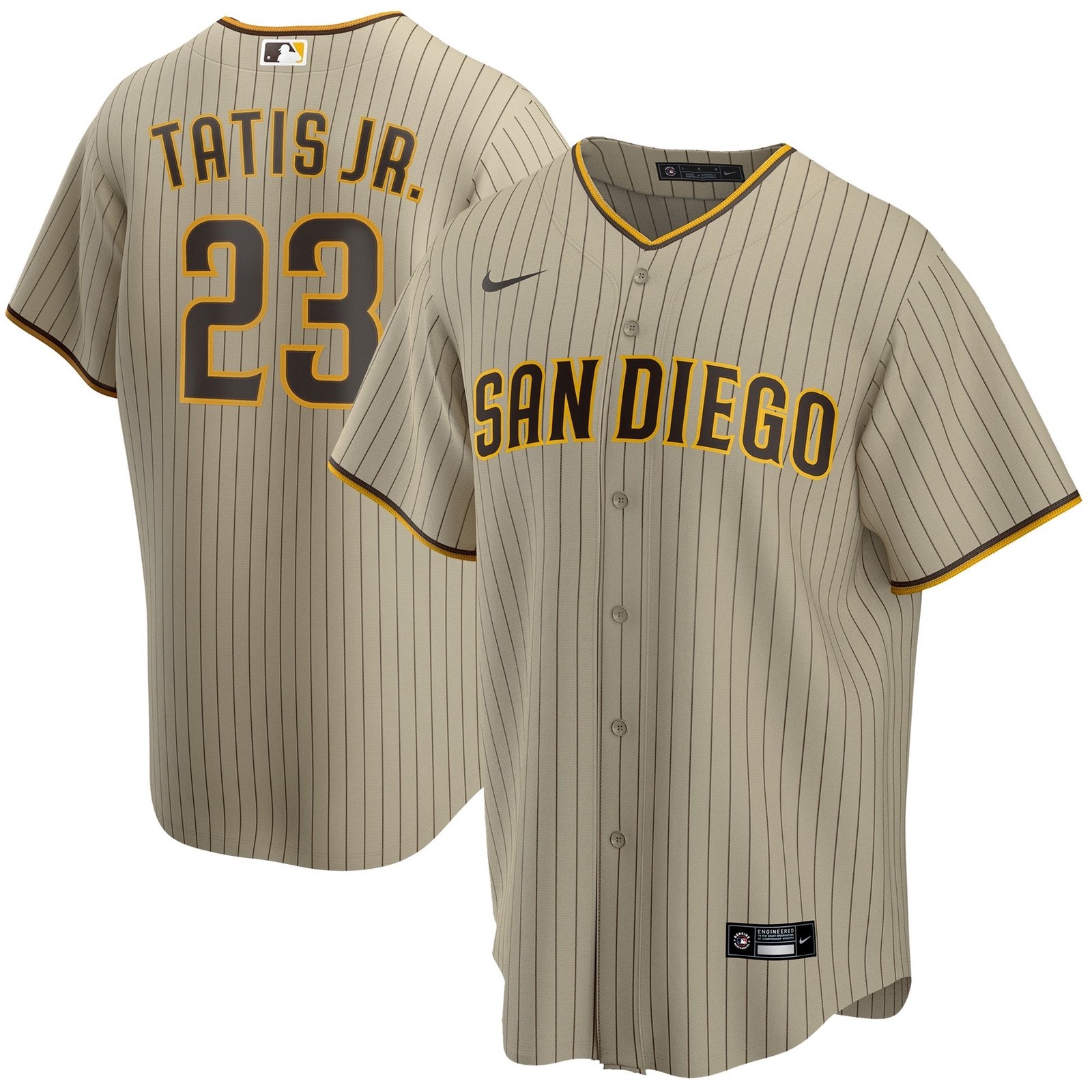 San Diego Padres Tatis JR Merrill Machado Stitched Men S-3XL MLB Shirts Nike - Image 4
