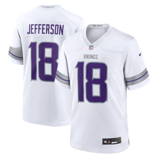 Justin Jefferson Minnesota Vikings Alternate White NFL Game Jersey Nike
