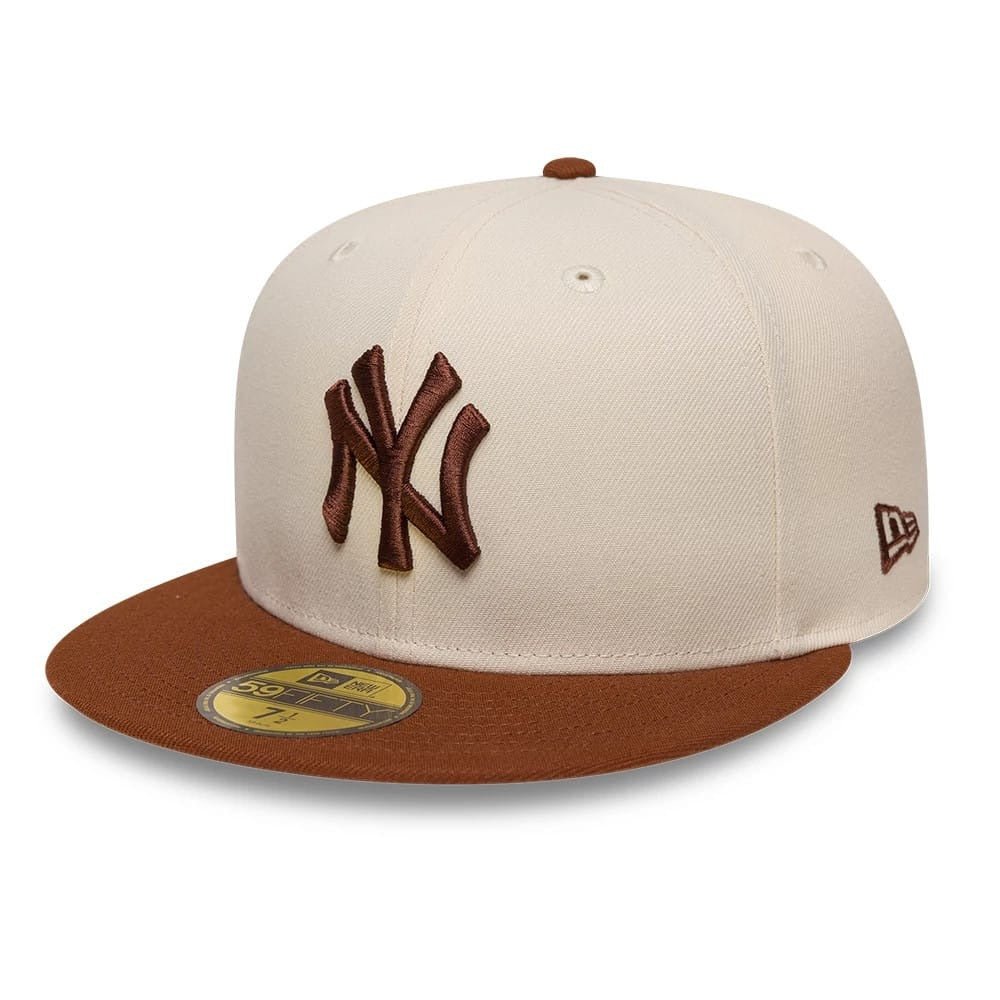 New York Yankees MLB League Essential 59FIFTY Fitted New Era Cream/Brown