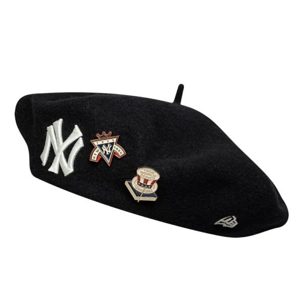 New York Yankees MLB Coops Pin Beret New Era Black